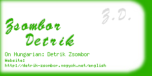 zsombor detrik business card